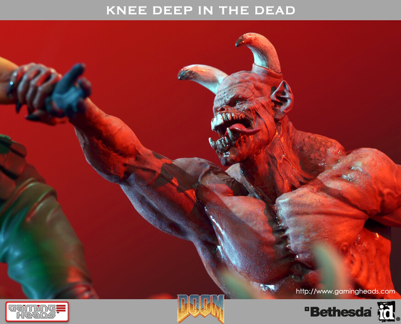 Illustration for article titled For $400, You Too Can Enjoy Doom Guy Curbstomping Demons on Your Desk